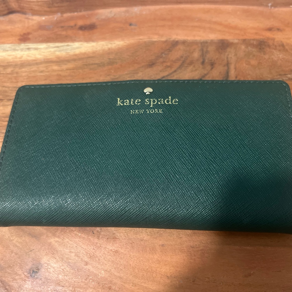 Authentic green Kate Spade wallet
